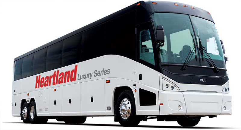 Heartland Trailways white MCI J4500 coach